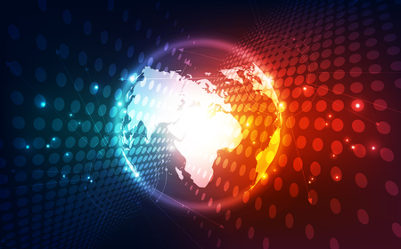 vector digital global technology concept, abstract background illustrationのイラスト素材