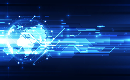 vector digital global technology concept, abstract background illustrationのイラスト素材
