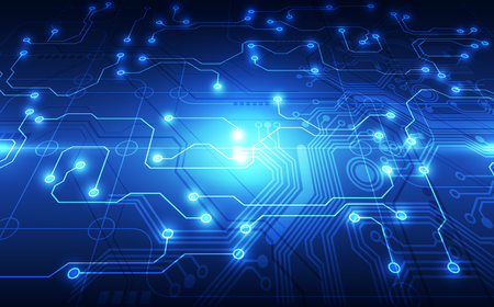 Vector circuit board technology background concept.  graphic design illustrationのイラスト素材