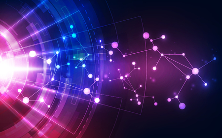 Abstract futuristic digital technology background. Illustration Vectorのイラスト素材