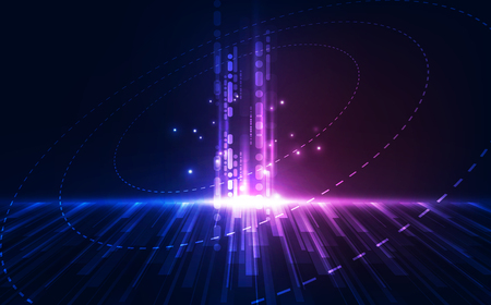Abstract futuristic digital technology background. Illustration Vectorのイラスト素材