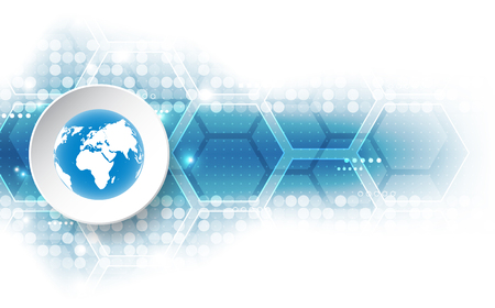 vector digital global technology concept, abstract backgroundのイラスト素材