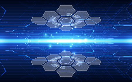 vector future digital speed technology concept, abstract background illustrationのイラスト素材