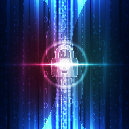 Abstract technology security on global networkのイラスト素材