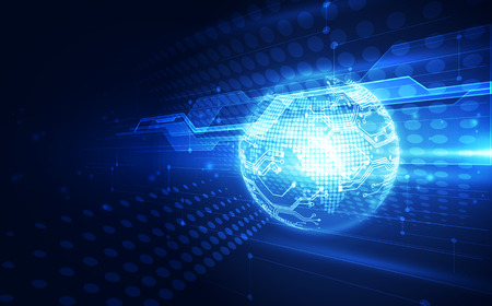 Vector digital global technology conceptのイラスト素材