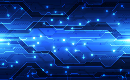 vector future digital circuit technology concept, abstractのイラスト素材