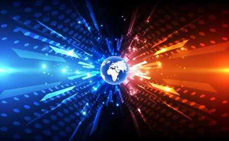 Digital global technology conceptのイラスト素材