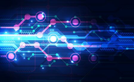 Abstract futuristic digital technology background. Illustration Vectorのイラスト素材