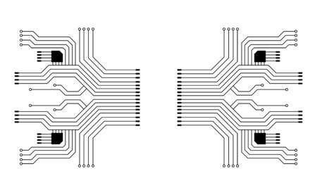 Vector circuit board background technology. illustrationのイラスト素材