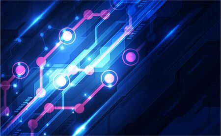 Abstract futuristic digital technology background. Illustration Vectorのイラスト素材