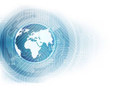 vector digital global technology concept, abstract backgroundのイラスト素材