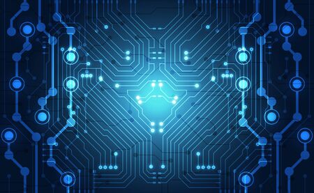 Vector circuit board background technology. illustrationのイラスト素材