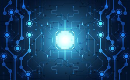 Vector graphics. chip processor speed technology background. vector illustrationのイラスト素材