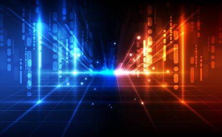 vector digital speed technology concept, abstract backgroundのイラスト素材