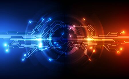 Abstract futuristic digital technology background. Illustration Vectorのイラスト素材
