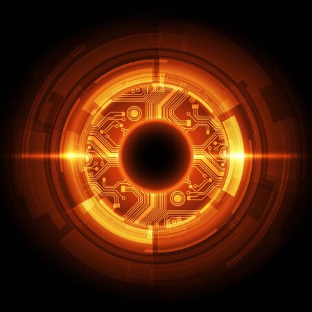 Vector graphics. chip processor speed technology background. vector illustrationのイラスト素材
