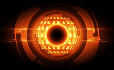 Abstract global communication system future technology background, vector illustrationのイラスト素材