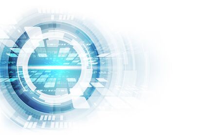 Abstract vector  futuristic  blue connection high digital technology concept. background illustrationのイラスト素材