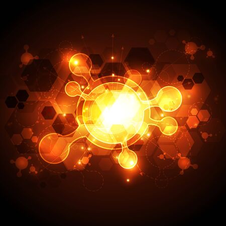 Technology science concept background, vector illustrationのイラスト素材