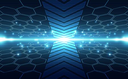 Abstract futuristic digital technology background. Illustration Vectorのイラスト素材