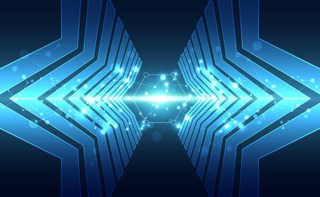 Abstract futuristic digital technology background. Illustration Vectorのイラスト素材
