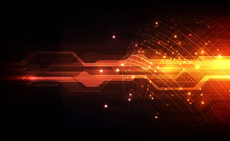 vector digital global technology concept, abstract backgroundのイラスト素材