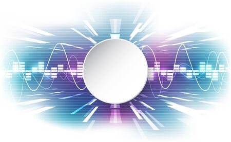 Abstract technological background concept with various technology elements. illustration Vectorのイラスト素材