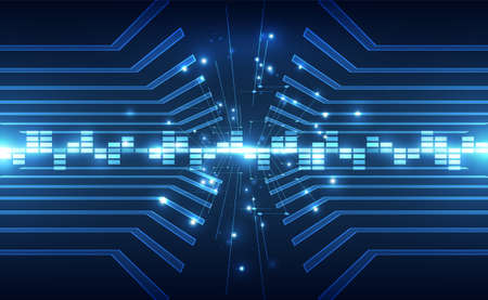 Abstract futuristic digital technology background. Illustration Vectorのイラスト素材