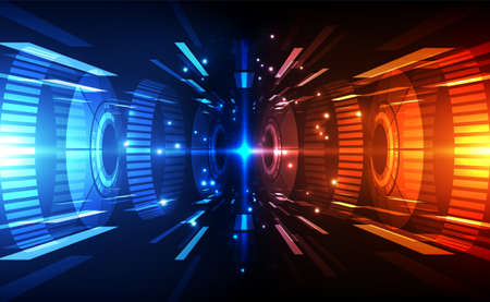 Abstract futuristic digital technology background. Illustration Vectorのイラスト素材
