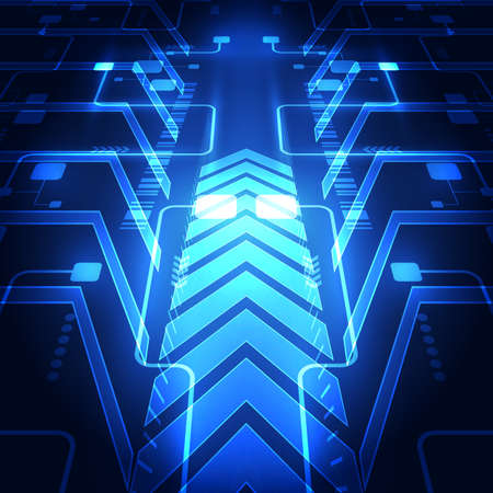 Abstract futuristic digital technology background. Illustration Vectorのイラスト素材