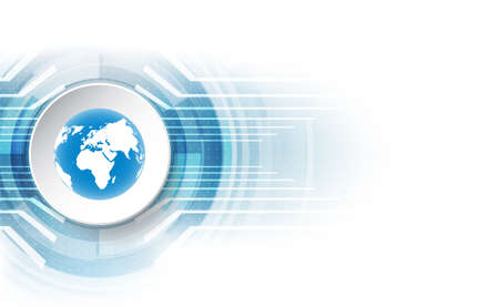 Abstract digital global technologyのイラスト素材