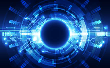 Abstract futuristic digital technology background. Illustration Vectorのイラスト素材