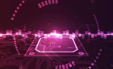Abstract futuristic digital technology background. Illustration Vectorのイラスト素材