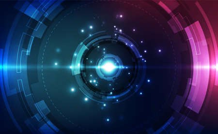 Abstract futuristic digital technology background. Illustration Vectorのイラスト素材