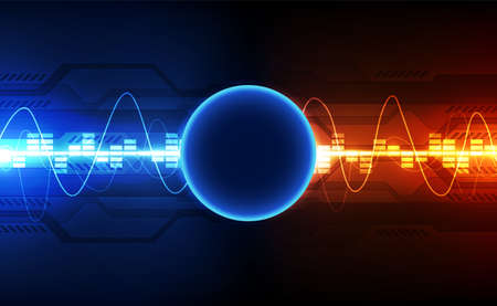 Abstract futuristic digital technology background. Illustration Vectorのイラスト素材