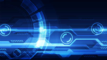Vector Abstract futuristic technology background concept, Illustration high digitalのイラスト素材