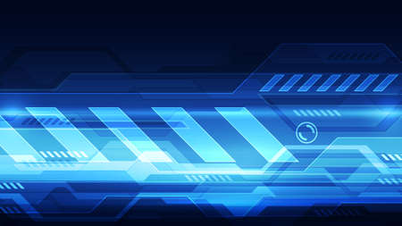 Vector Abstract futuristic technology background concept, Illustration high digitalのイラスト素材