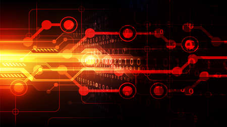 Abstract futuristic digital technology background. Illustration Vectorのイラスト素材