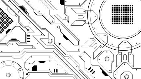 circuit board background texture of technology, vector illustrationのイラスト素材