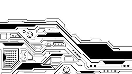 circuit board background texture of technology, vector illustrationのイラスト素材