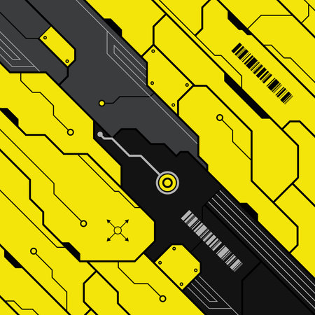 Abstract futuristic digital technology background. Illustration Vectorのイラスト素材
