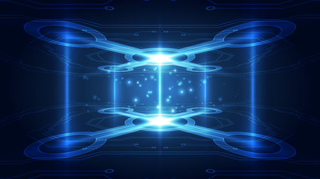 Vector Abstract futuristic technology background concept, Illustration high digitalのイラスト素材