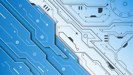 Abstract of futuristic technology illustrationのイラスト素材