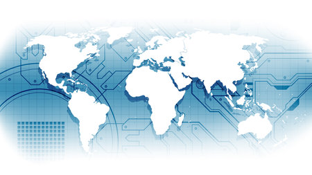 Abstract of digital global technology conceptのイラスト素材