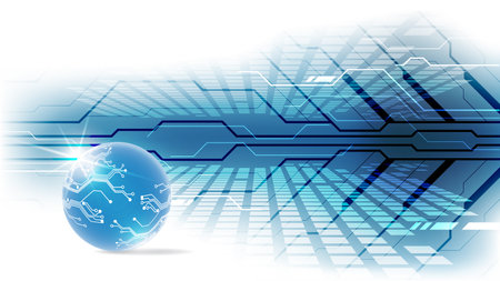 Abstract futuristic high-speed technology in blueのイラスト素材