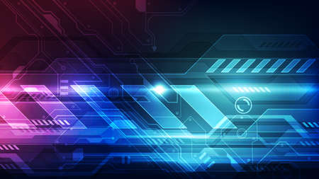 Vector Abstract futuristic technology background concept, Illustration high digitalのイラスト素材