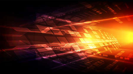 Abstract vector digital technology concept. background illustrationのイラスト素材