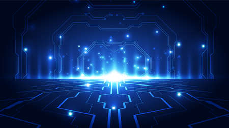 Abstract futuristic digital technology background. Illustration Vectorのイラスト素材