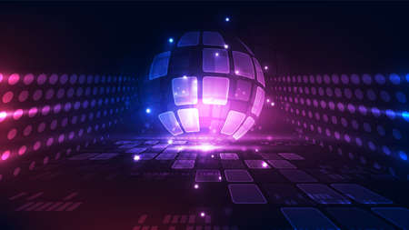 Digital global technology conceptのイラスト素材