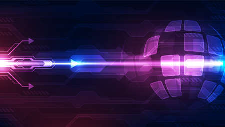 Digital global technology conceptのイラスト素材